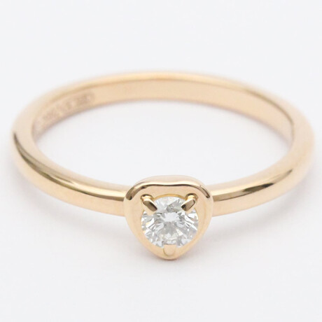 Cartier // 18k Rose Gold Diamant Léger Heart Diamond Ring // Ring Size: 5.75 // Store Display