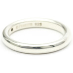 Tiffany & Co. // Platinum Stacking Band Ring With Diamond // Ring Size: 4.5 // Store Display