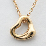 Tiffany & Co. // 18k Roe Gold Open Heart Necklace // 15.94" // Store Display