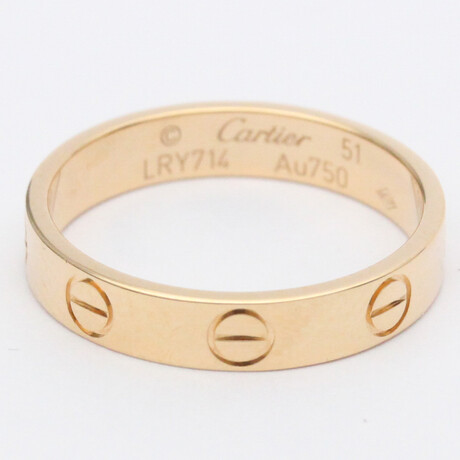 Cartier // 18k Rose Gold Mini Love Ring // Ring Size: 6 // Store Display