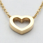 Tiffany & Co. // 18k Rose Gold Metro Heart Diamond Necklace // 15.94" // Store Display