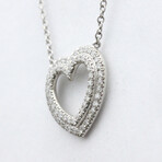 Tiffany & Co. // Platinum Metro Heart Necklace With Diamond // 16.33" // Store Display