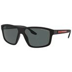 Men's Linea Rossa PS-02XS-DG002G Sunglasses // Black Rubber + Polar Dark Gray