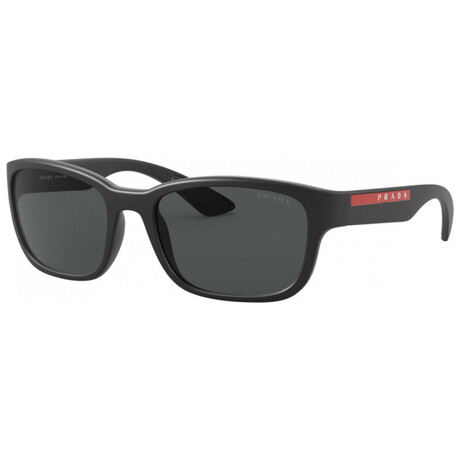 Men's Linea Rossa PS-05VSF-1BO5S0 Sunglasses // Black Demi Shiny + Dark Gray