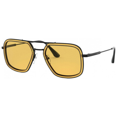 Men's Fashion PR-57XS-03A0B7 Sunglasses // Orange-Gunmetal + Yellow