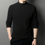 Mock Neck Sweater // Black (XL)