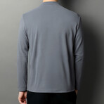 Mock-Neck Sweater // Gray (M)
