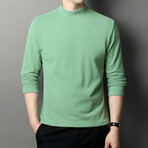 Mock Neck Sweater // Green (L)