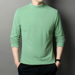 Mock Neck Sweater // Green (2XL)
