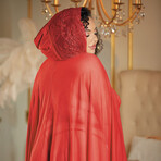Daisy Lace + Mesh Cape // Red (One Size)