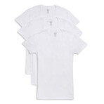 Essential Cotton Deep V-Neck T-Shirt 3-Pack // White (S)