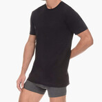 Essential Cotton Crewneck T-Shirt 3-Pack // Black (S)