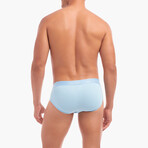 Essential Cotton No-Show Brief 3-Pack // Stringray + Hawaiian Sunset + Bluebell (S)