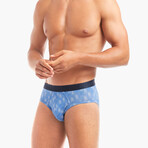 Stretch Low Rise Brief 4-Pack // Bright White + Icicles + Blue Bell + Snowstorm (S)
