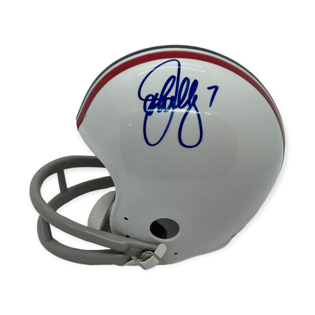 John Elway // Denver Broncos // Autographed Mini Helmet