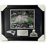 New England Patriots // Super Bowl XLIX // Team Signed Photograph + Framed + Inscription