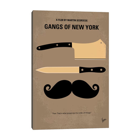Gangs Of New York Minimal Movie Poster by Chungkong (26"H x 18"W x 0.75"D)