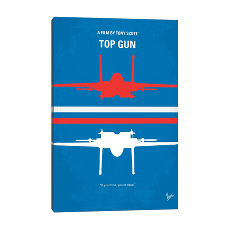 Top Gun Minimal Movie Poster by Chungkong (26"H x 18"W x 0.75"D)