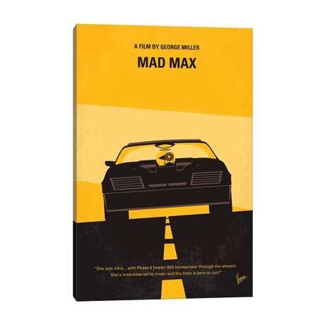 Mad Max Minimal Movie Poster by Chungkong (26"H x 18"W x 0.75"D)