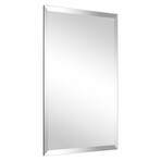 Frameless Beveled Prism Rectangular Wall Mirror (20"L x 30"W x 0.4"H)