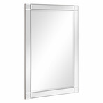 Moderno Squared Corner Beveled Rectangular Wall Mirror (36"L x 24"W x 1.3"H)
