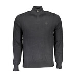 1/4 Zip-Up Sweatshirt // Black (M)