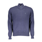 Zip-Up Sweatshirt // Navy Blue (M)
