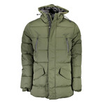 Hooded Puffer Jacket // Green (2XL)