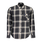 Plaid Button-Up Shirt // Black (L)