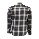 Plaid Button-Up Shirt // Black (3XL)