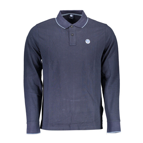 Long Sleeve Polo Shirt // Dark Blue (M)