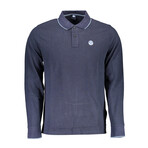 Long Sleeve Polo Shirt // Dark Blue (L)