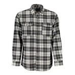 Plaid Button-Up Shirt // Black + White (2XL)
