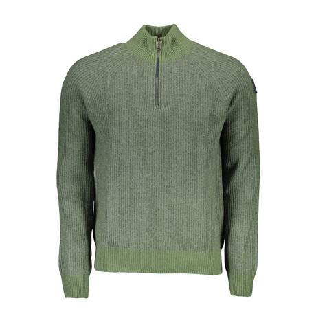 1/4 Zip-Up Sweatshirt // Green (L)