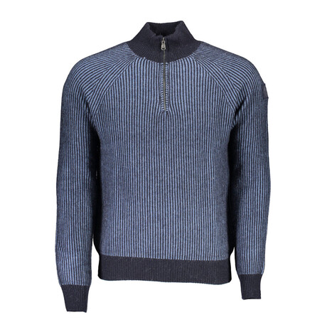 1/4 Zip-Up Sweatshirt // Blue (L)