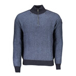 1/4 Zip-Up Sweatshirt // Blue (XL)