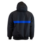 Men's Primaloft Hooded Jacket // Black + Royal (M)