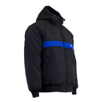 Men's Primaloft Hooded Jacket // Black + Royal (M)