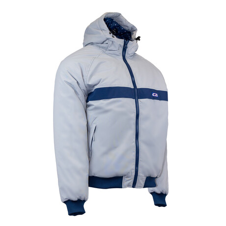 Men's Primaloft Hooded Jacket // Gray + Navy (M)