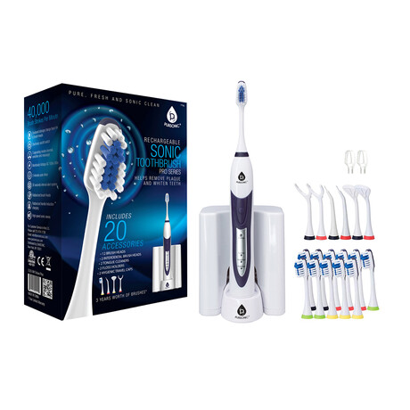 Pursonic My Smile Sonic Cleaning System // White
