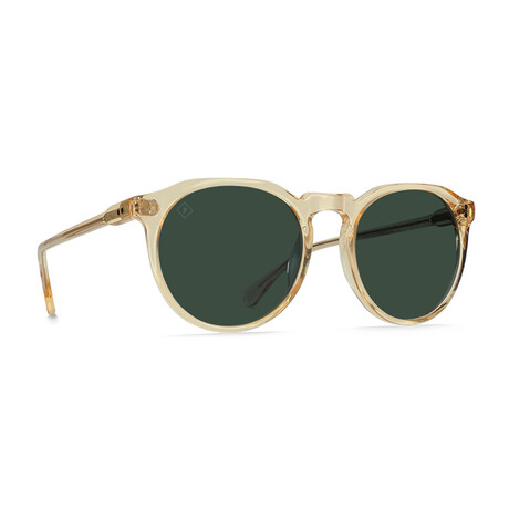 Unisex Remmy Polarized Sunglasses I // Champagne Crystal + Green