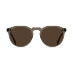 Unisex Remmy 49 Sunglasses // Ghost + Vibrant Brown Polarized