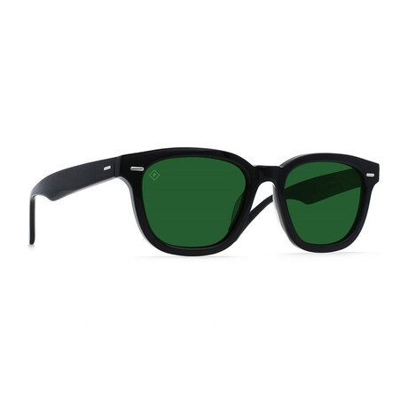 Unisex Myles Polarized Sunglasses I // Crystal Black + Green