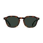 Unisex Clyve Sunglasses // Espresso Tortoise + Green Polarized