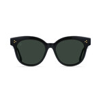 Women's Nikol Sunglasses // Crystal Black + Green Polarized