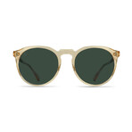 Unisex Remmy Polarized Sunglasses II // Champagne Crystal + Green