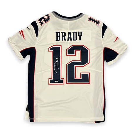 Tom Brady // New England Patriots // Autographed White Limited Jersey