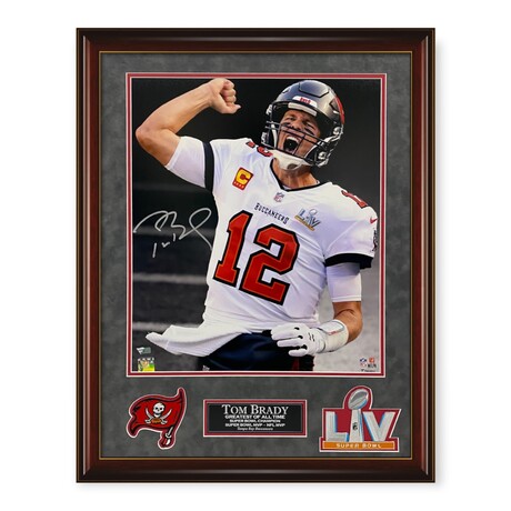 Tom Brady // Tampa Bay Buccaneers // Autographed Photograph + Framed