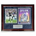 Tom Brady // New England Patriots // Autographed Super Bowl XXXVIII Program Collage + Framed