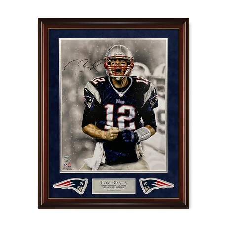 Tom Brady // Scream 1 // New England Patriots // Autographed Photograph // Framed